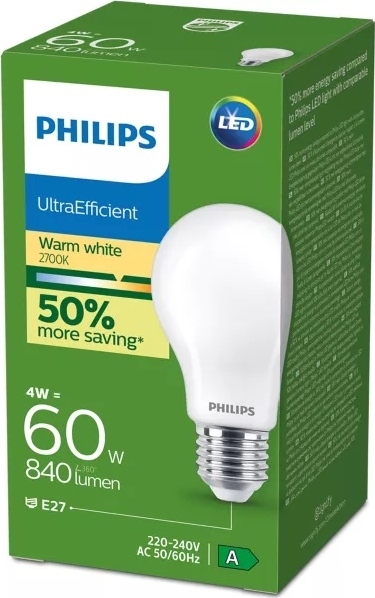 LED Žárovka Philips E27/4W/230V 2700K