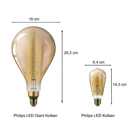 LED Žárovka Philips E27/5W/230V 2000K - VINTAGE