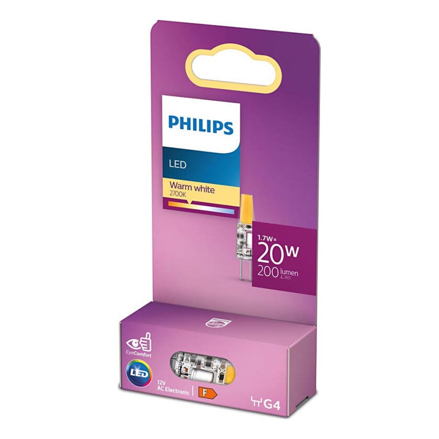LED Žárovka Philips G4/1,7W/12V 2700K