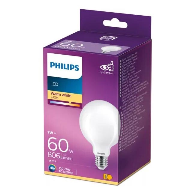 LED Žárovka Philips G93 E27/7W/230V 2700K