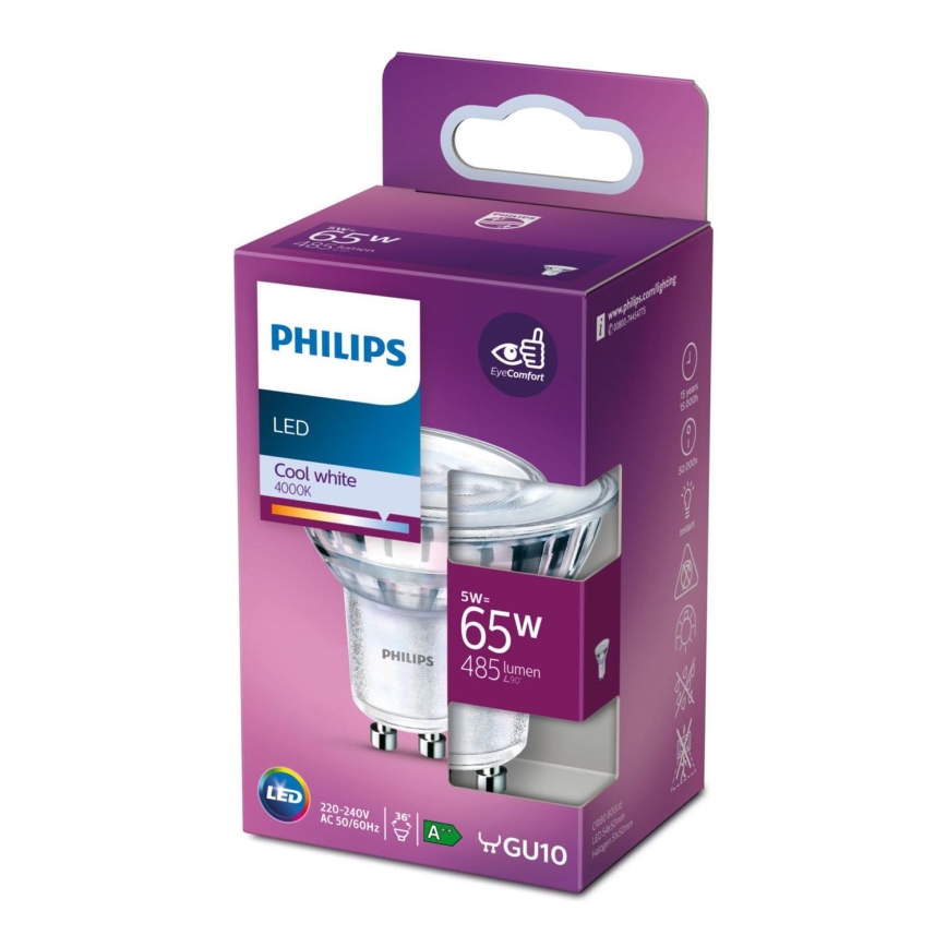 LED Žárovka Philips GU10/5W/230V 4000K