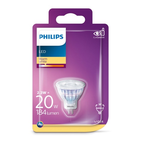LED Žárovka Philips GU4/2,3W/12V 2700K