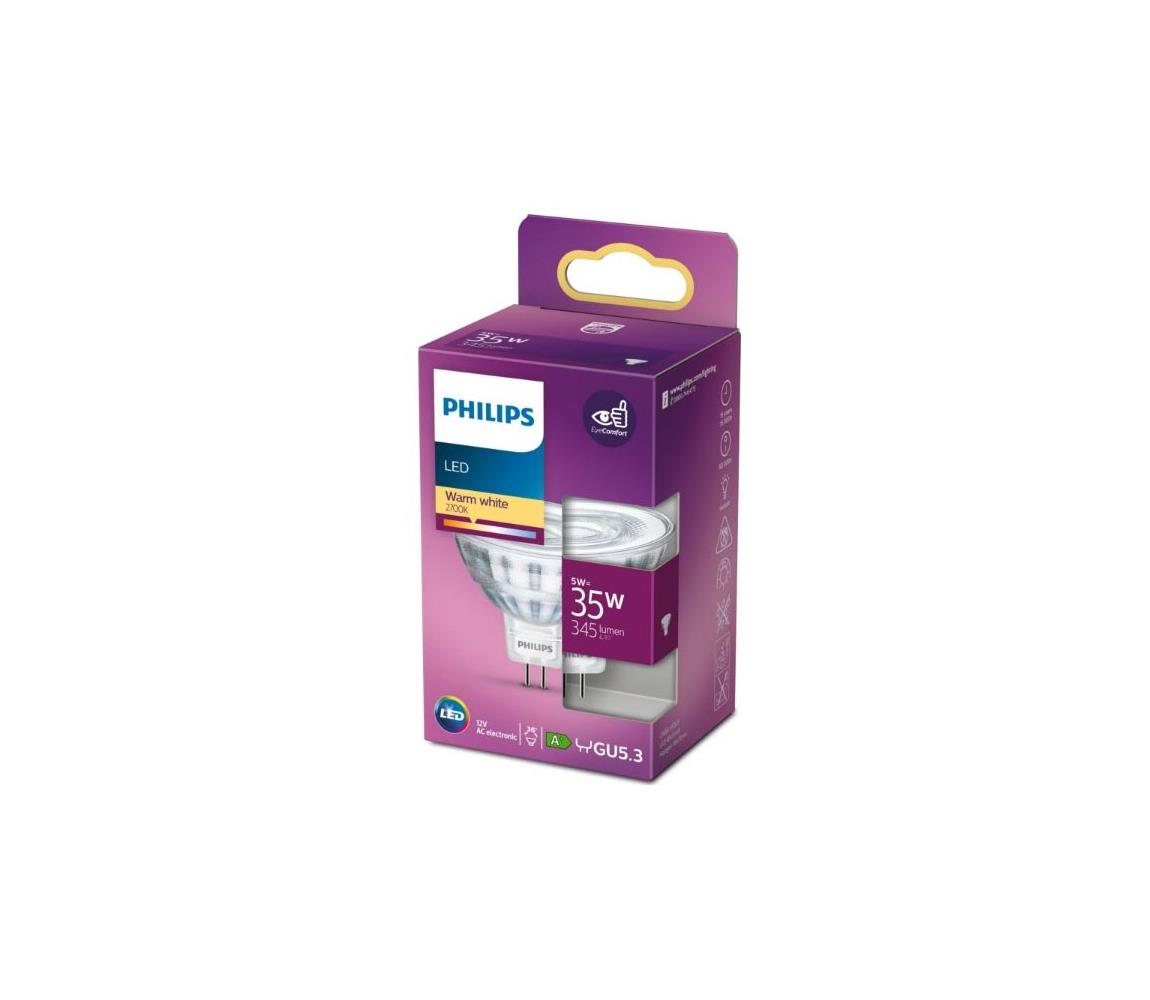 Philips LED Žárovka Philips GU5,3/5W/12V 2700K P5432