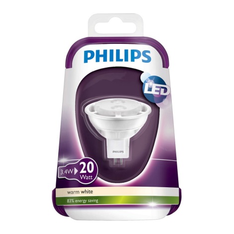LED Žárovka Philips GU5,3/MR16/3,4W/12V 2700K