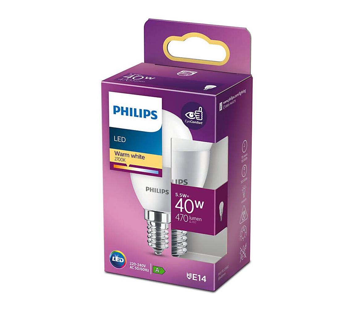 Philips LED Žárovka Philips P45 E14/5,5W/230V 2700K P5109