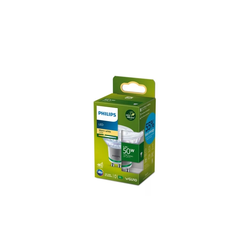 LED Žárovka Philips PAR16 GU10/2,1W/230V 2700K
