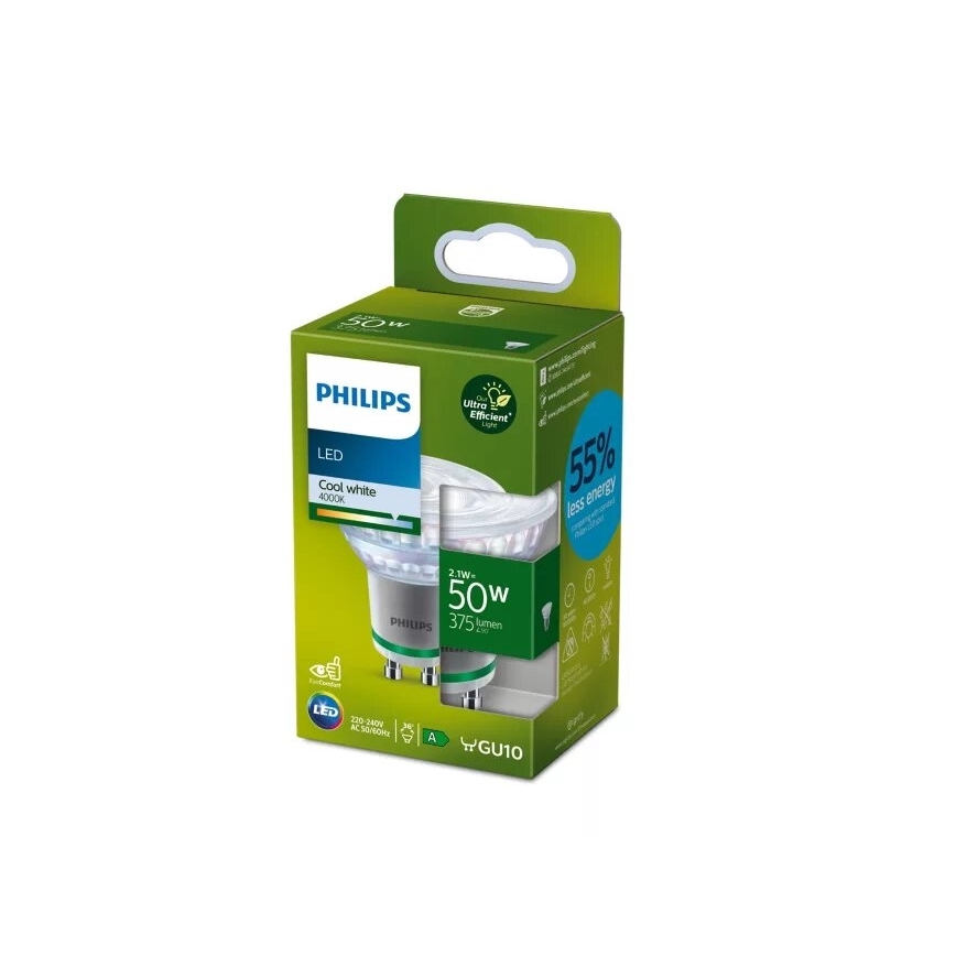 LED Žárovka Philips PAR16 GU10/2,1W/230V 4000K
