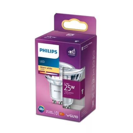 LED Žárovka Philips PAR16 GU10/2,7W/230V 2700K