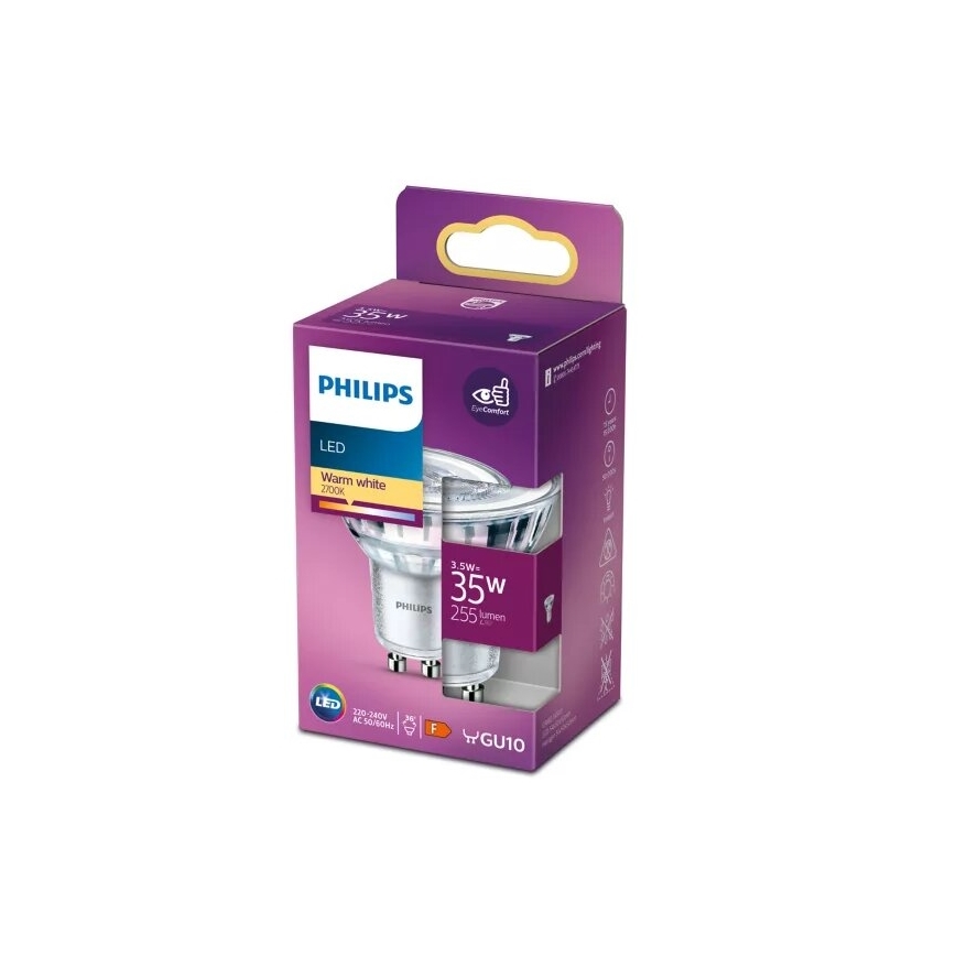 LED Žárovka Philips PAR16 GU10/3,5W/230V 2700K