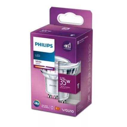 LED Žárovka Philips PAR16 GU10/3,5W/230V 3000K