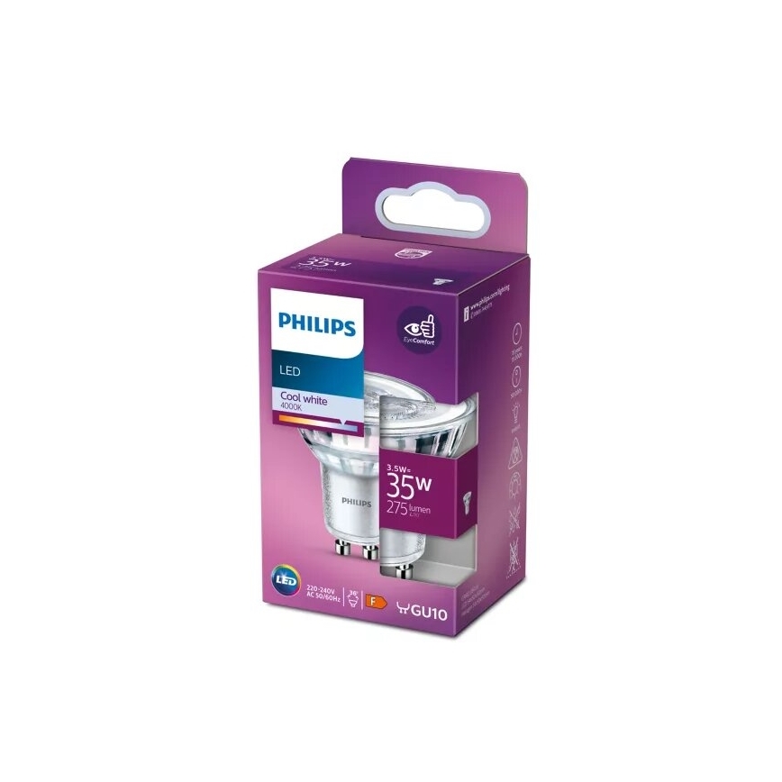 LED Žárovka Philips PAR16 GU10/3,5W/230V 4000K