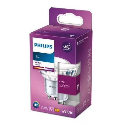 LED Žárovka Philips PAR16 GU10/4,9W/230V 3000K