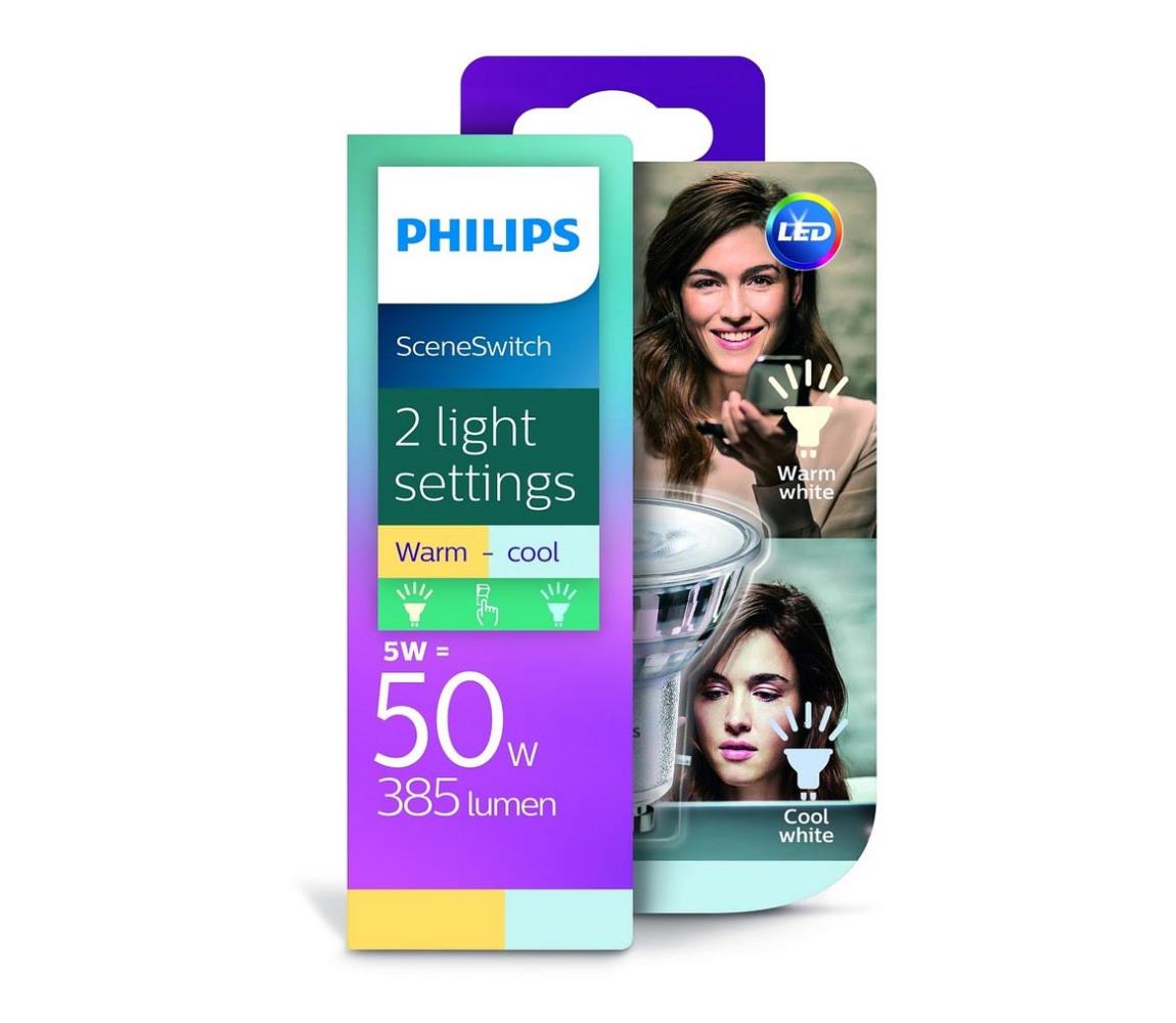Philips LED Žárovka Philips SCENE SWITCH GU10/5W/230V 2700K/4000K P4243