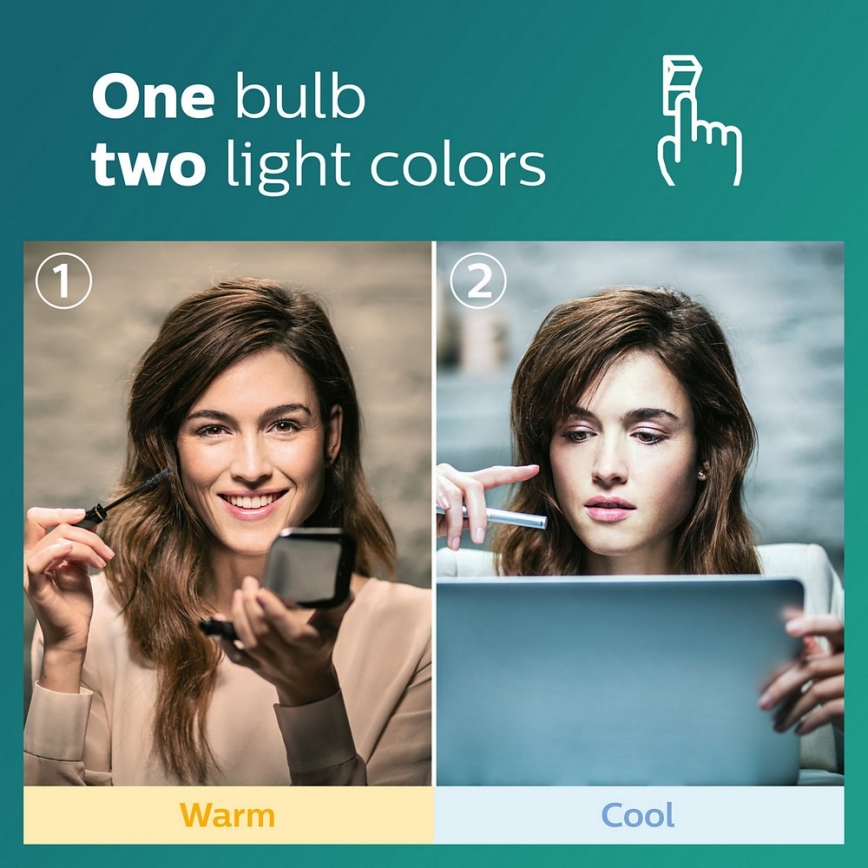 LED Žárovka Philips SCENE SWITCH GU10/5W/230V 2700K/4000K