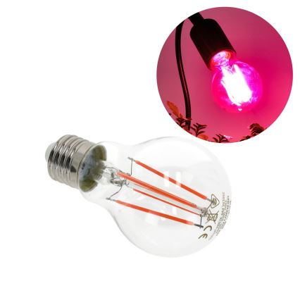 LED Žárovka pro růst rostlin PLANTY E27/8W/230V 1200K