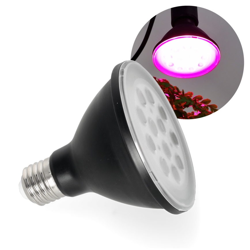 LED Žárovka pro růst rostlin VITABLOOM E27/9W/230V 1200K černá - Brilagi