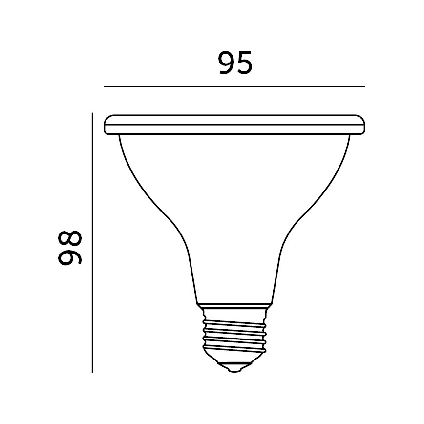 LED Žárovka pro růst rostlin VITABLOOM E27/9W/230V 1200K černá - Brilagi