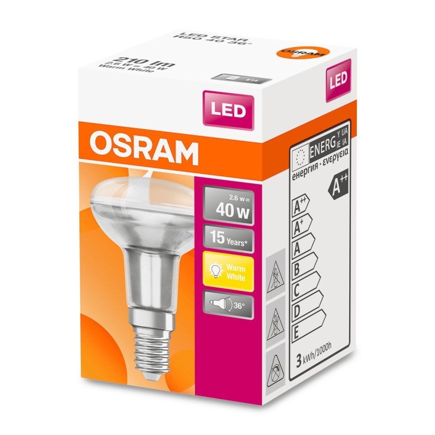 LED Žárovka R50 E14/2,6W/230V 2700K - Osram