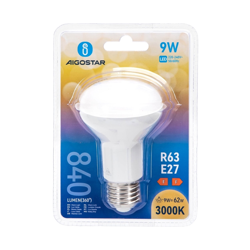 LED Žárovka R63 E27/9W/230V 3000K - Aigostar