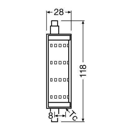 LED Žárovka R7s/13W/230V 2700K 118 mm
