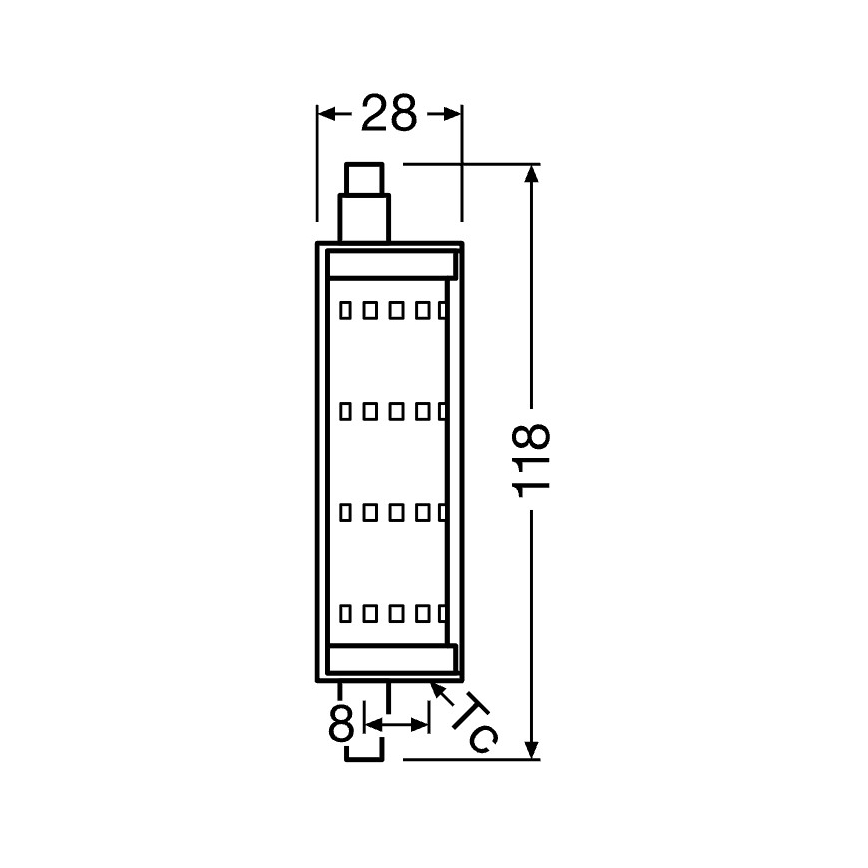 LED Žárovka R7s/13W/230V 2700K 118 mm