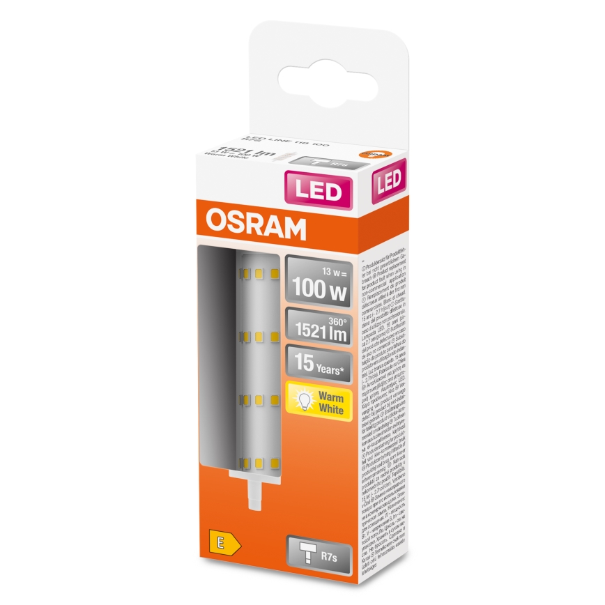 LED Žárovka R7s/13W/230V 2700K 118 mm - Osram