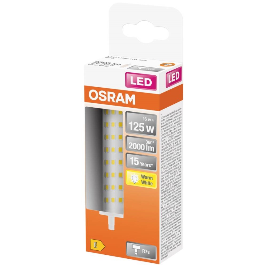 LED Žárovka R7s/16W/230V 2700K 118 mm - Osram