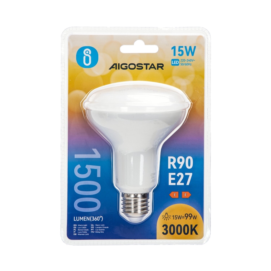 LED Žárovka R90 E27/15W/230V 3000K - Aigostar