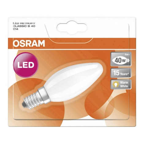 LED Žárovka RETROFIT B40 E14/4W/230V 2700K - Osram
