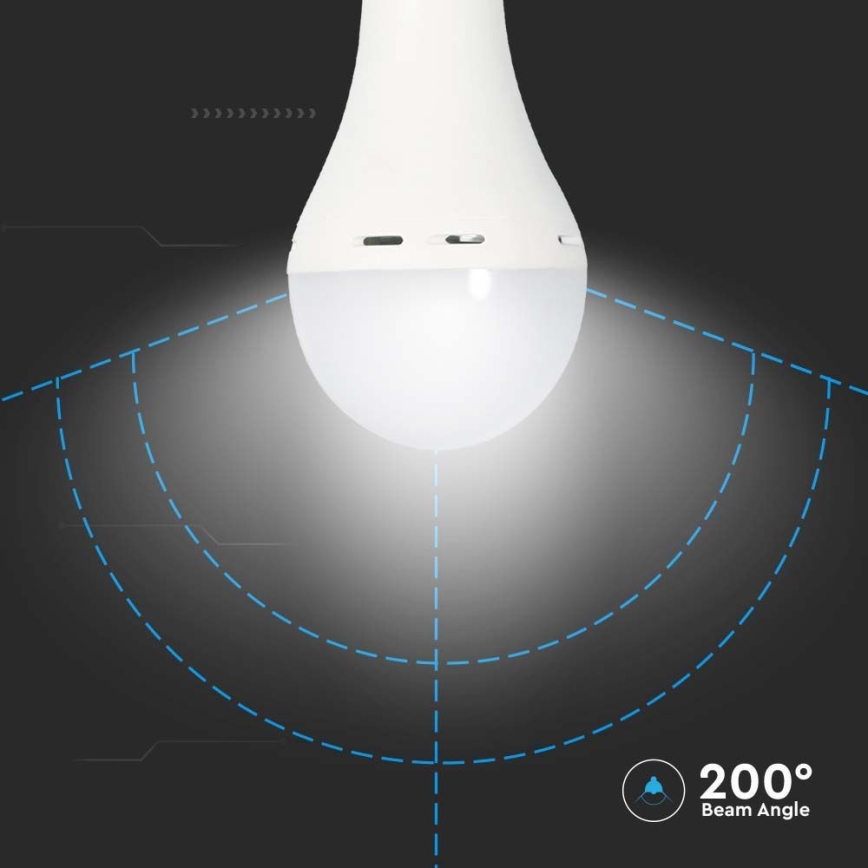 LED Žárovka s nouzovým režimem A70 E27/9W/230V 4000K
