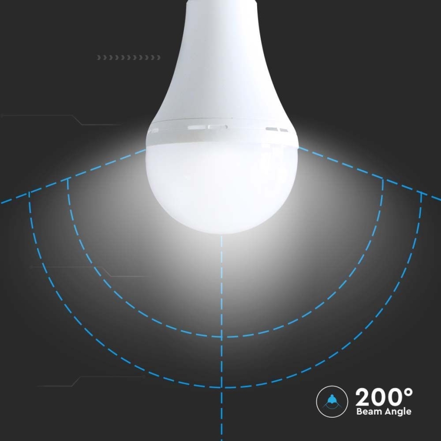 LED Žárovka s nouzovým režimem A80 E27/12W/230V 4000K
