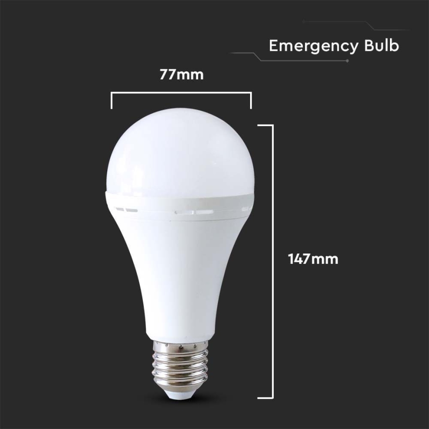 LED Žárovka s nouzovým režimem A80 E27/12W/230V 4000K