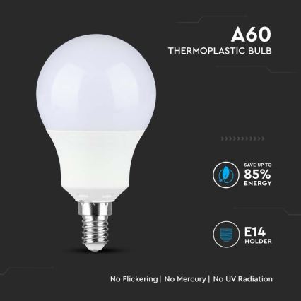 LED Žárovka SAMSUNG CHIP A60 E14/8,5W/230V 4000K