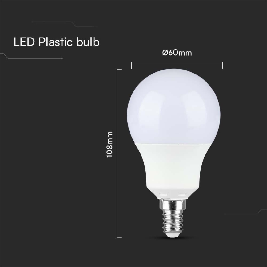 LED Žárovka SAMSUNG CHIP A60 E14/8,5W/230V 6500K
