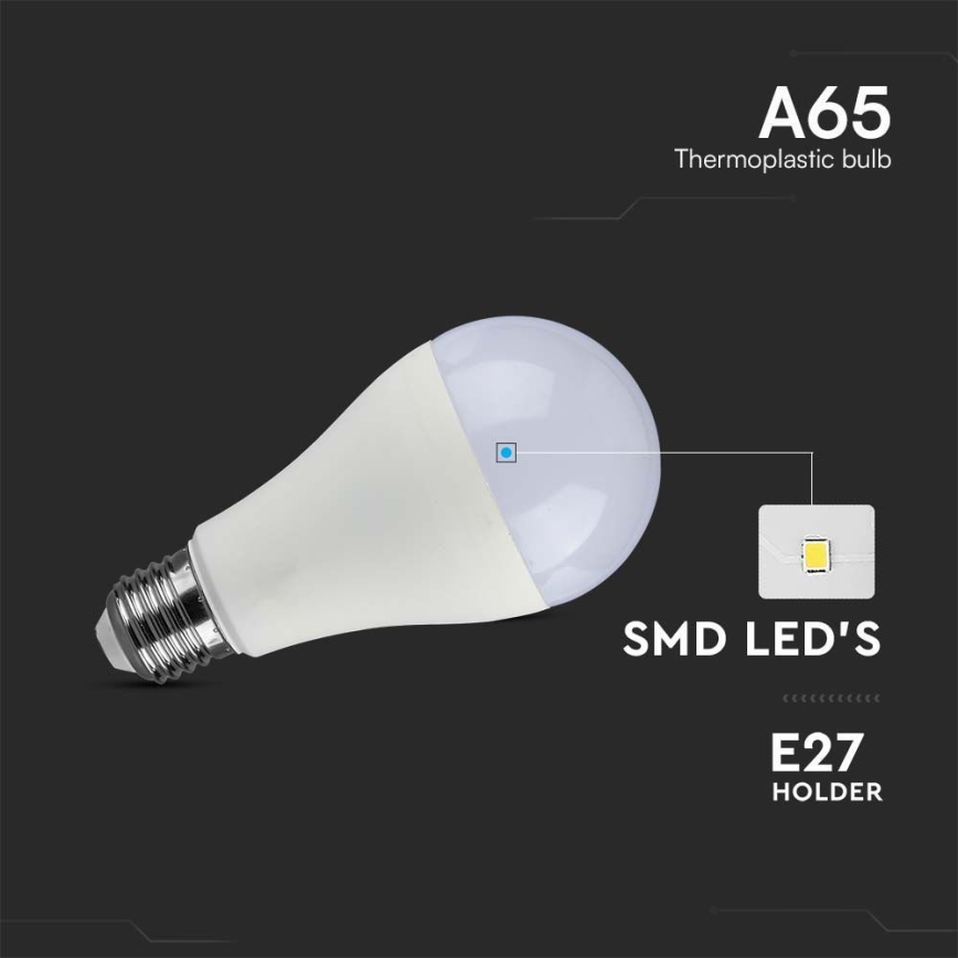 LED Žárovka SAMSUNG CHIP A65 E27/17W/230V 6500K