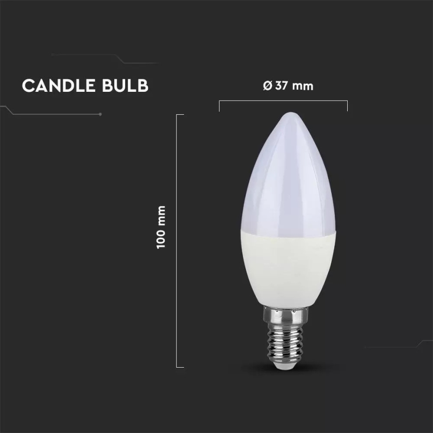 LED Žárovka SAMSUNG CHIP C37 E14/5,5W/230V 4000K
