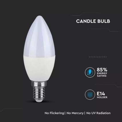 LED Žárovka SAMSUNG CHIP C37 E14/5,5W/230V 4000K