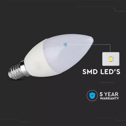 LED Žárovka SAMSUNG CHIP C37 E14/5,5W/230V 6400K