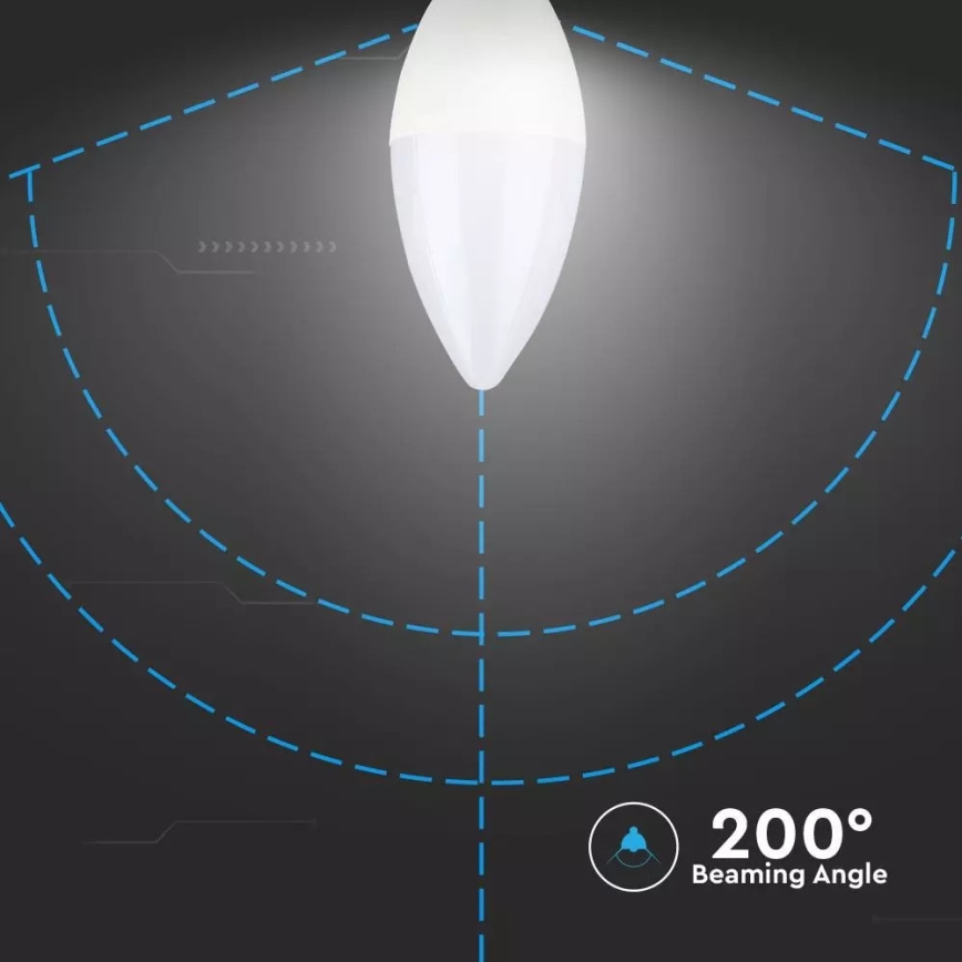 LED Žárovka SAMSUNG CHIP C37 E14/5,5W/230V 6400K
