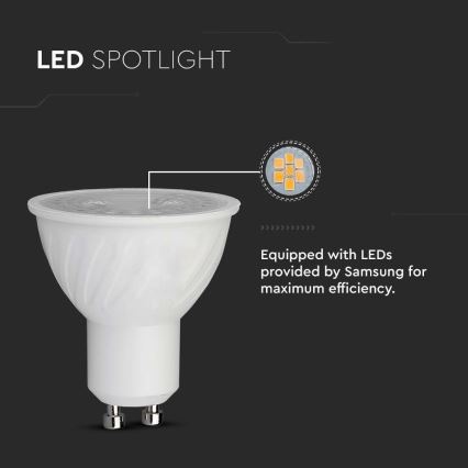 LED Žárovka SAMSUNG CHIP GU10/6W/230V 3000K