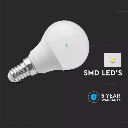 LED Žárovka SAMSUNG CHIP P45 E14/5,5W/230V 3000K