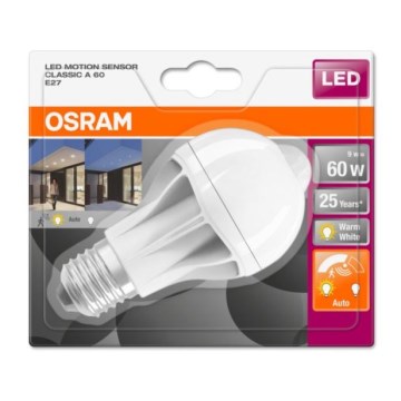 LED Žárovka se senzorem pohybu STAR E27/9W/230V 2700K - Osram