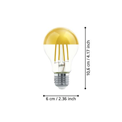 LED Žárovka se zrcadlovým vrchlíkem A60 E27/7,3W/230V 2700K - Eglo 110031