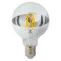LED Žárovka se zrcadlovým vrchlíkem DECOR MIRROR G95 E27/8W/230V 4200K stříbrná