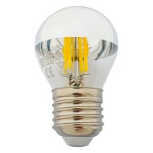 LED Žárovka se zrcadlovým vrchlíkem DECOR MIRROR P45 E27/5W/230V 4200K stříbrná