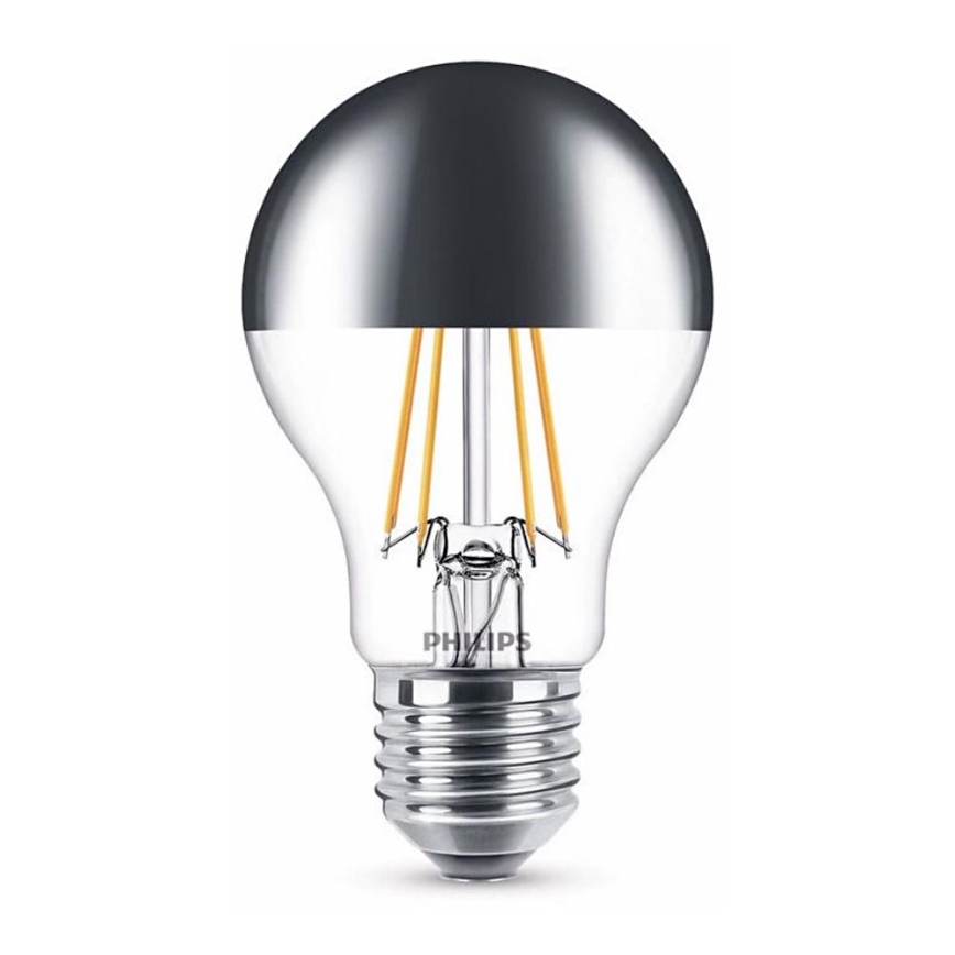 LED Žárovka se zrcadlovým vrchlíkem Philips A60 E27/5,5W/230V 2700K
