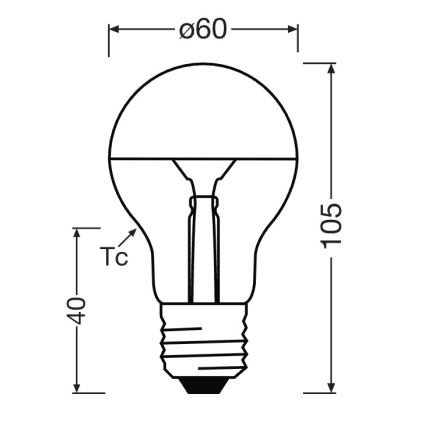 LED Žárovka se zrcadlovým vrchlíkem SUPERSTAR E27/7W/230V 2700K zlatá - Osram