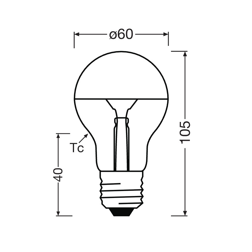LED Žárovka se zrcadlovým vrchlíkem SUPERSTAR E27/7W/230V 2700K zlatá - Osram