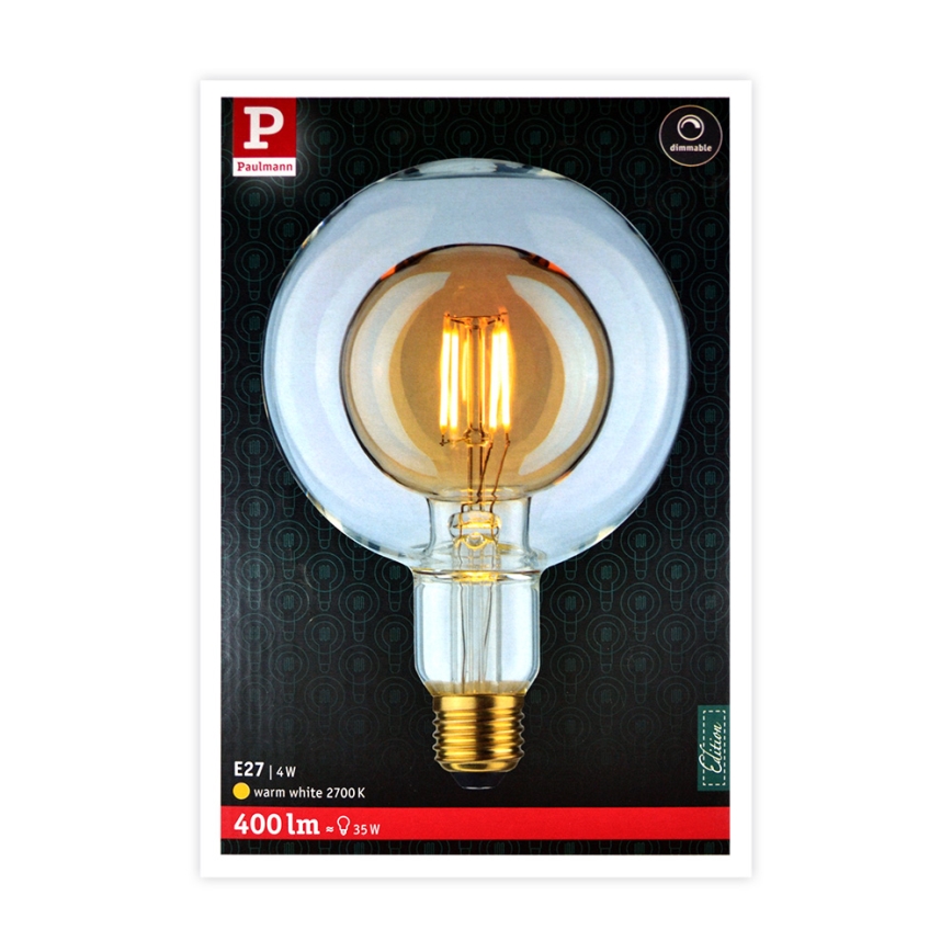 LED Žárovka SHAPE G125 E27/4W/230V 2700K - Paulmann 28765