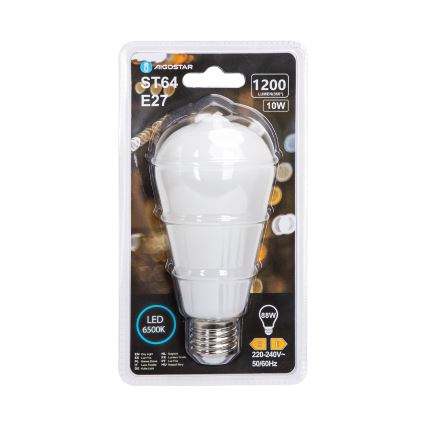 LED Žárovka ST64 E27/10W/230V 320° 6500K - Aigostar